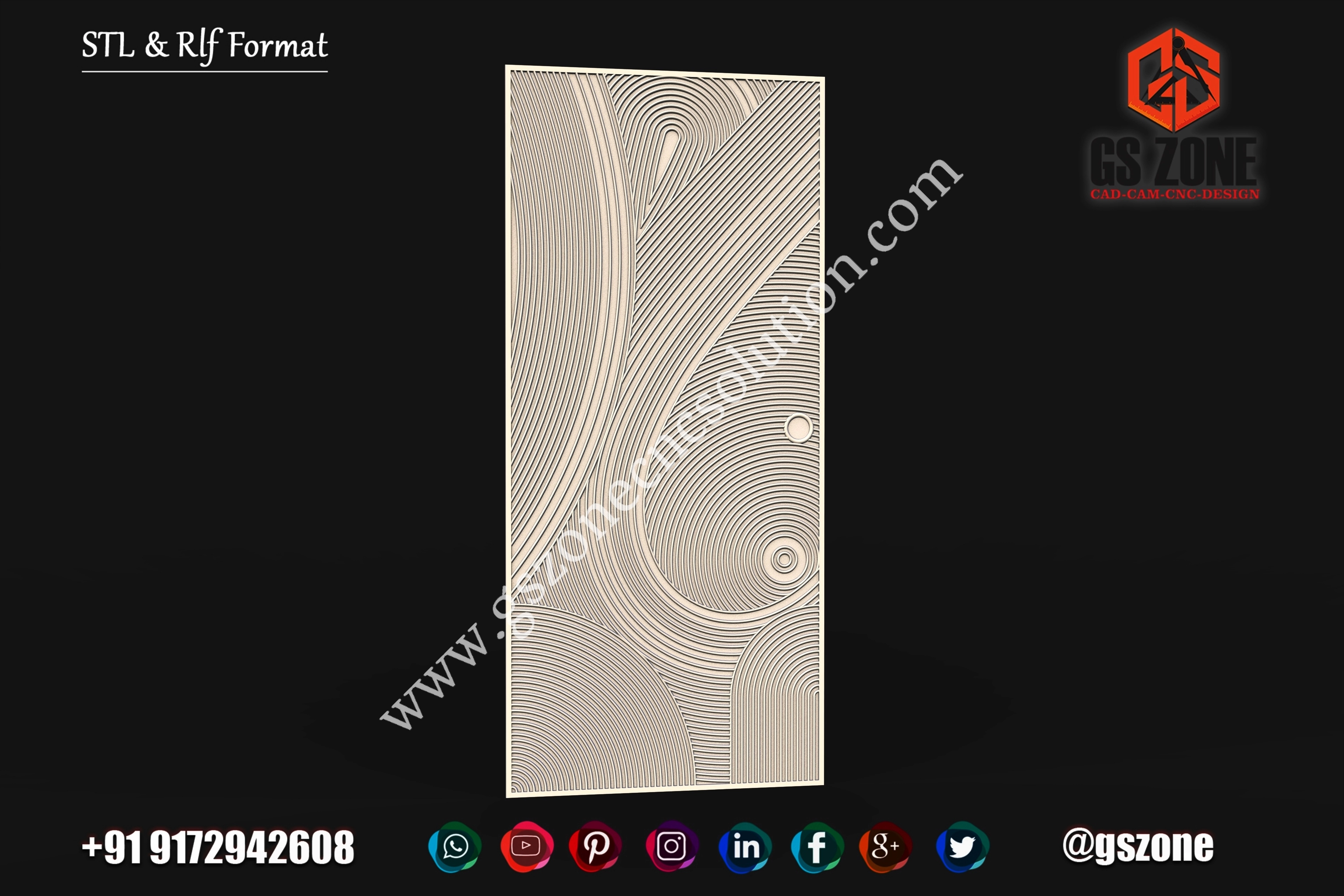 3D Single Door Design D-24-009