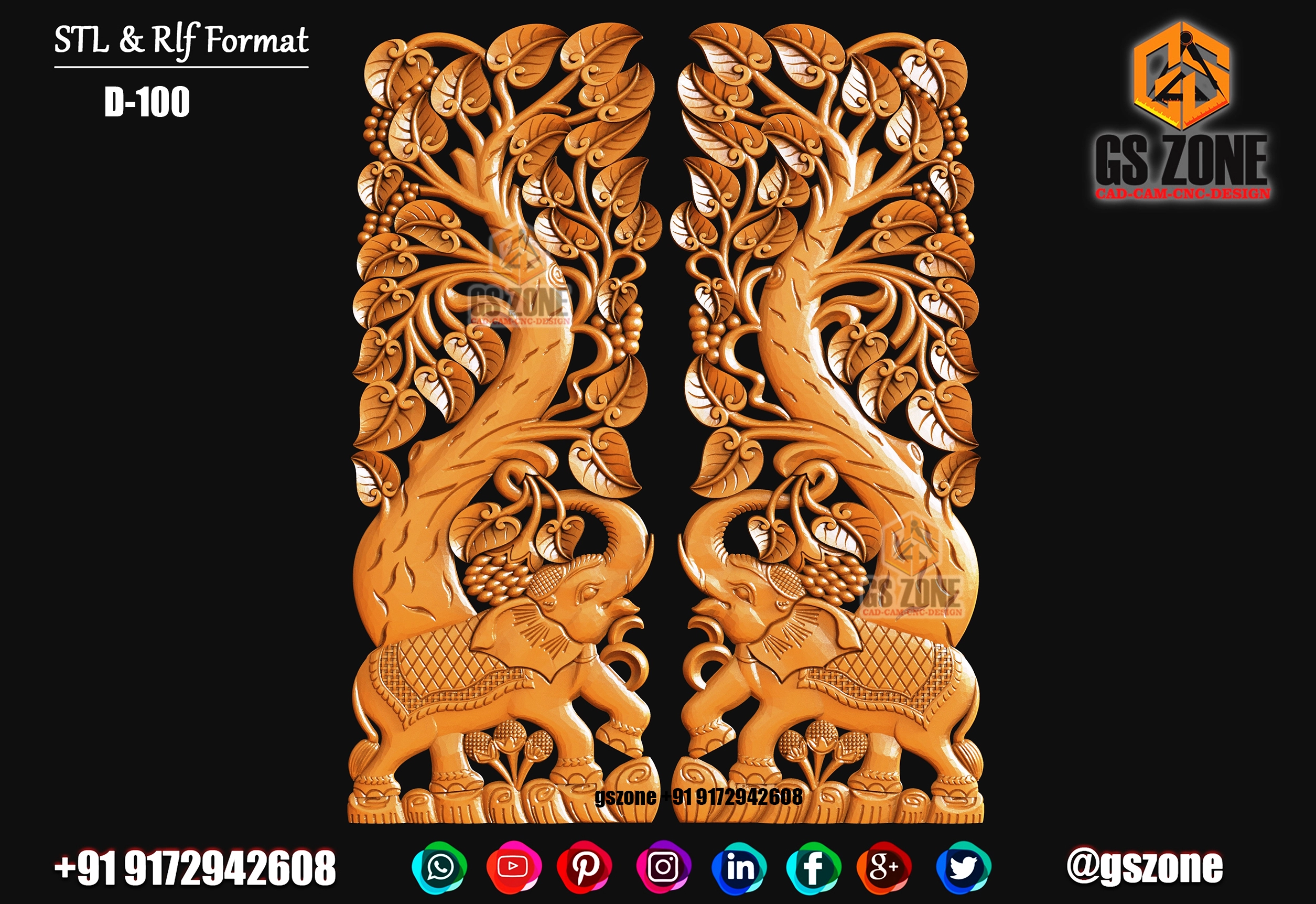 Elephant 3D Jali Design