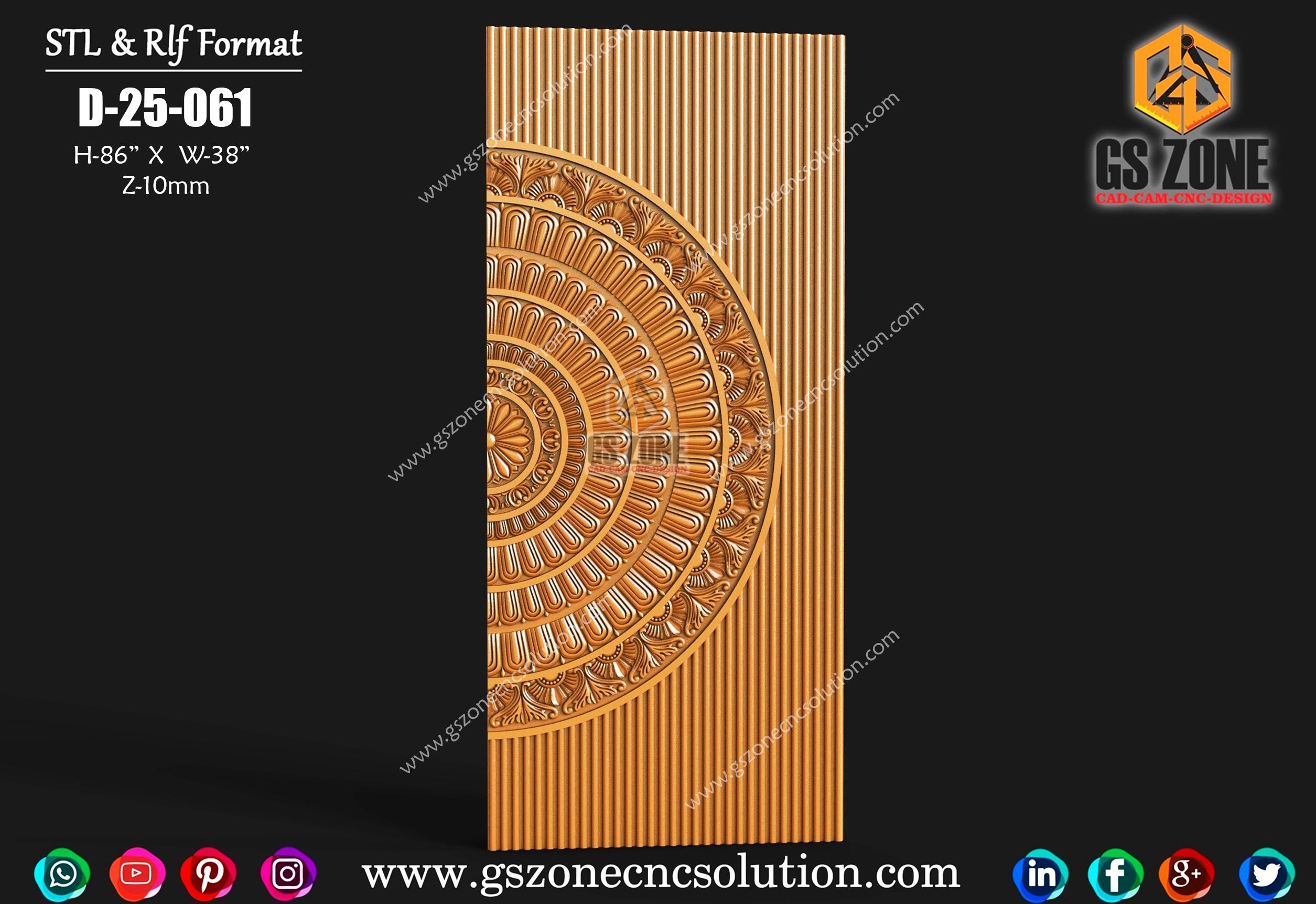 D-25-061 | Premium 3D CNC Door Design