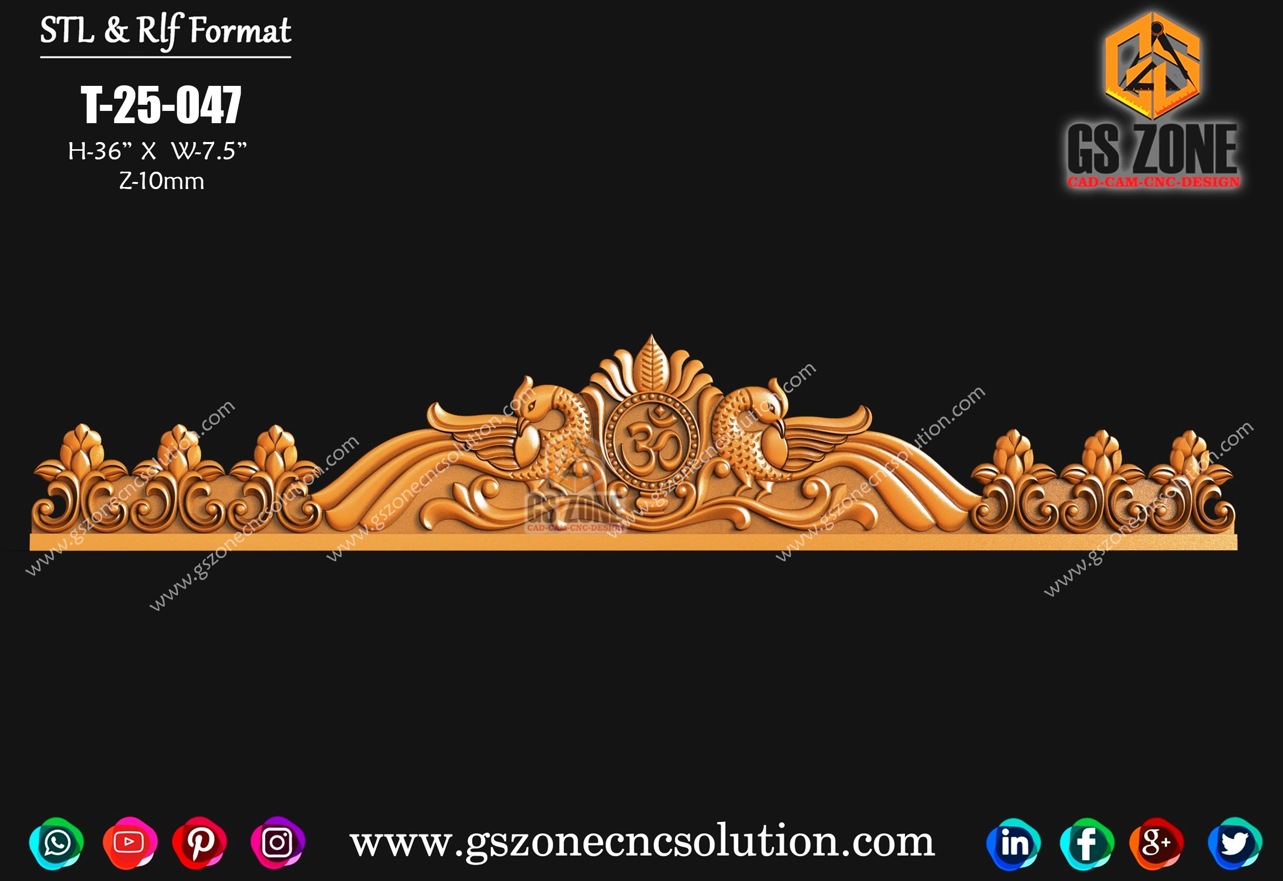 T-25-047 | 3D Temple Top Panel