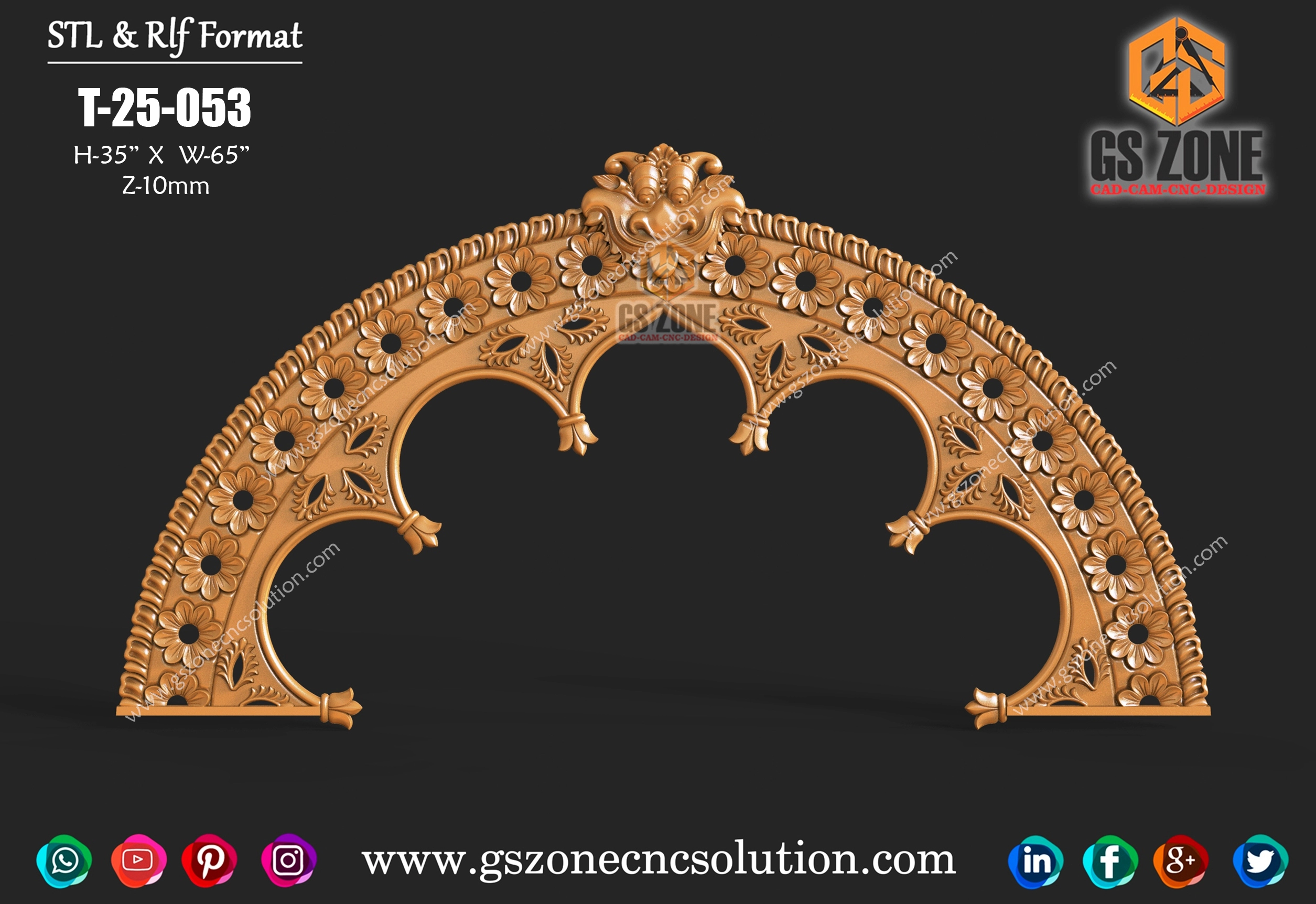 T-25-053 GSZone Temple ArtCAM Design