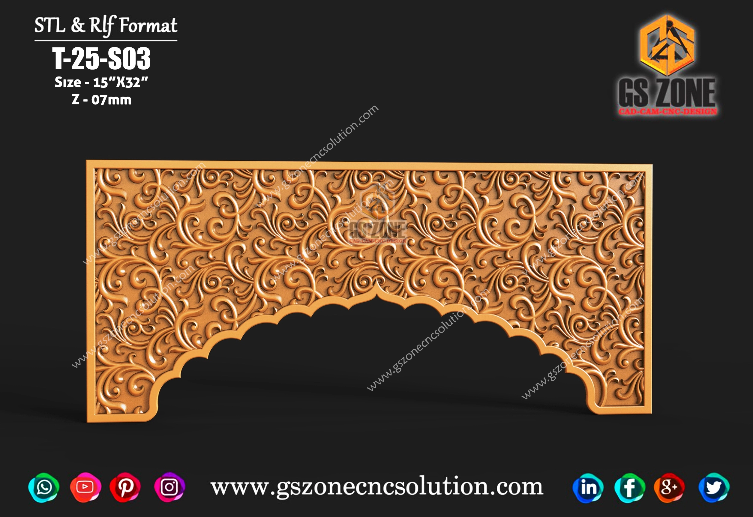 T-25-S03 - GSZONE PREMIUM CNC ARCH PANEL DESIGN –