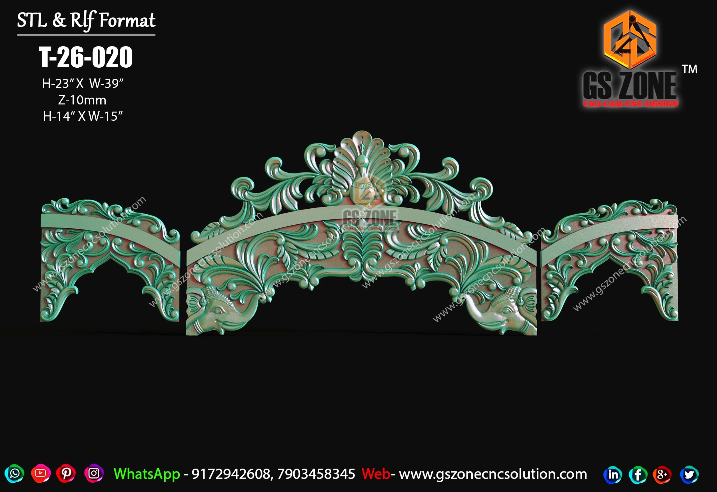 ✨ Temple Crown CNC Design – T-26-020 ✨