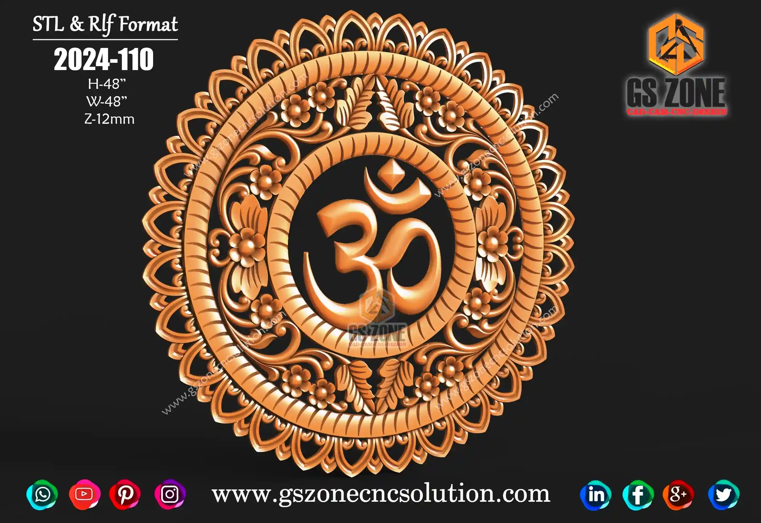 2024-110 Om Jali Design | GS ZONE CNC SOLUTION™
