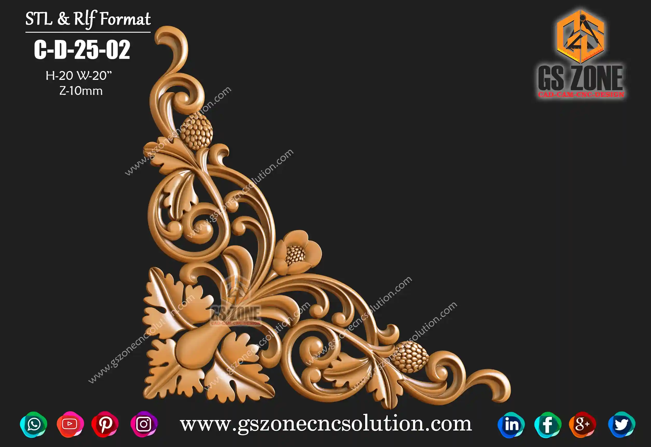 3D Corner C-D-25-02 | GS ZONE CNC SOLUTION™