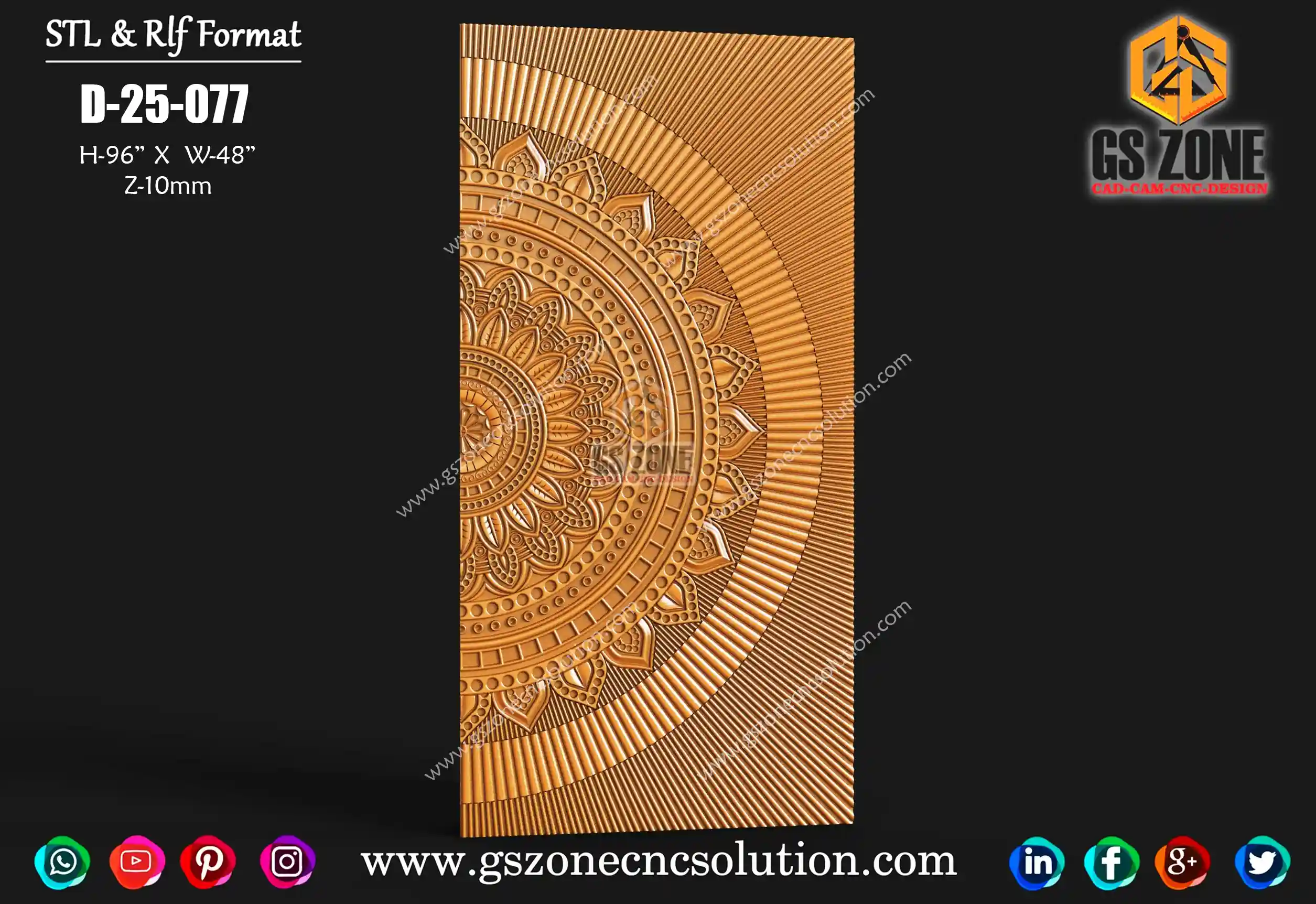 D-25-077 – Premium 3D Texture Panel Design | GS ZONE CNC SOLUTION™